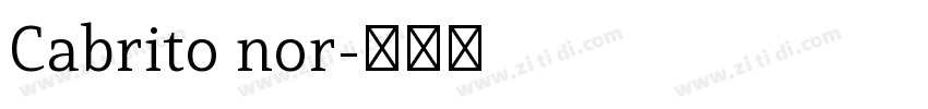 Cabrito nor字体转换